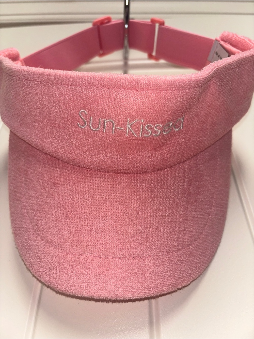 Maybelline Pink Terry Visor with Logo Tag